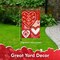 G128 - Valentine's Day Garden Flag, Valentine Themed Decorations - Patchwork Hearts, | 12x18 Inch | Printed 150D Polyester - Rustic Holiday Seasonal Outdoor Flag